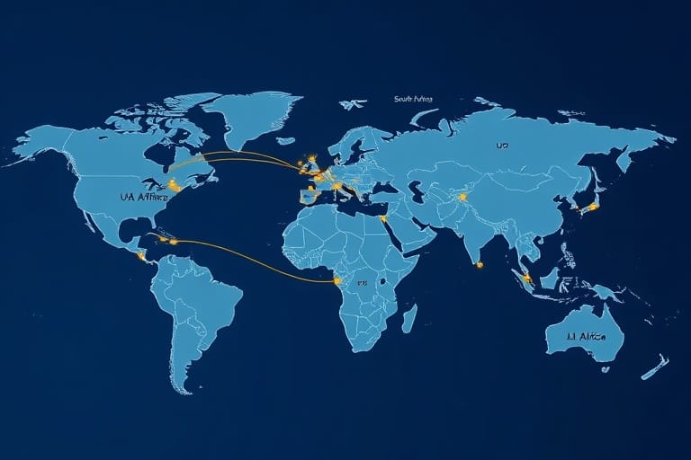 Global recruitment network with international offices and local support teams